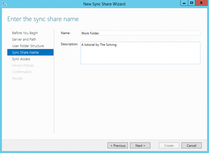 Set up a Work Folders Sync Share on Windows Server 2012 R2