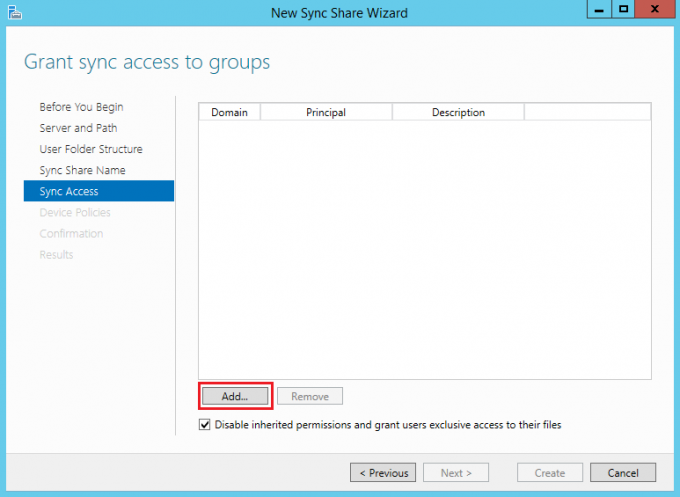 Set up a Work Folders Sync Share on Windows Server 2012 R2