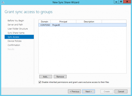 Set up a Work Folders Sync Share on Windows Server 2012 R2